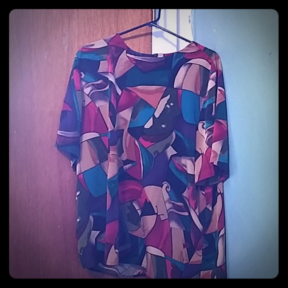 Unique multicolored blouse from Alfred Dunner